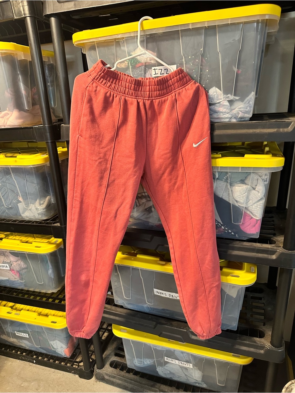 Nike Sportswear Fleece Pintuck Joggers Coral Pink Sweatpants – Size XS